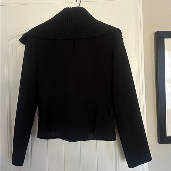 Calvin Klein Black Double-Breasted Pea Coat - Picture 3 of 9